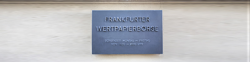 Die Deutsche Börse in Frankfurt am Main